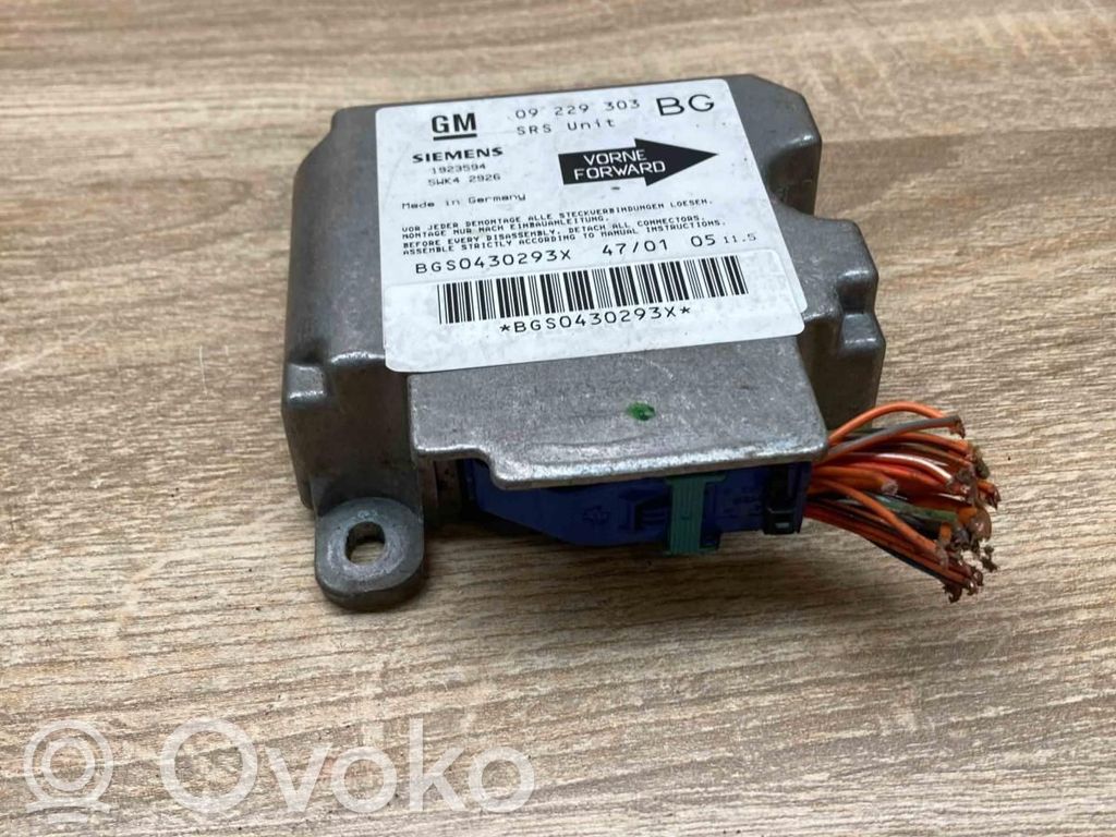 Opel Zafira A Centralina/modulo airbag