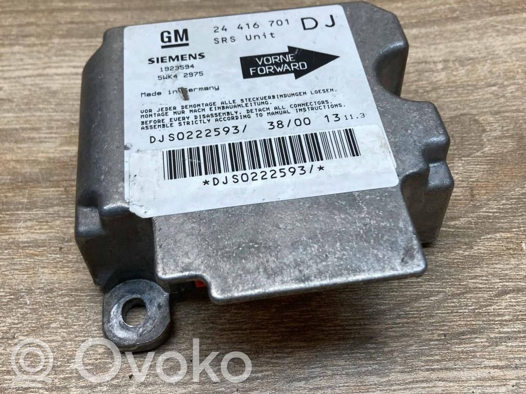 Opel Vectra B Unitate/modul de comandă airbaguri 