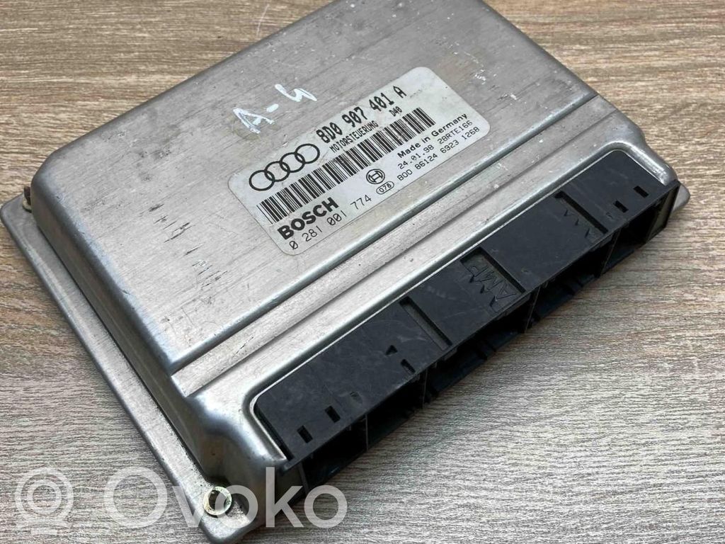 Engine control unit/module ECU   8D0907401A,0281001774,USED