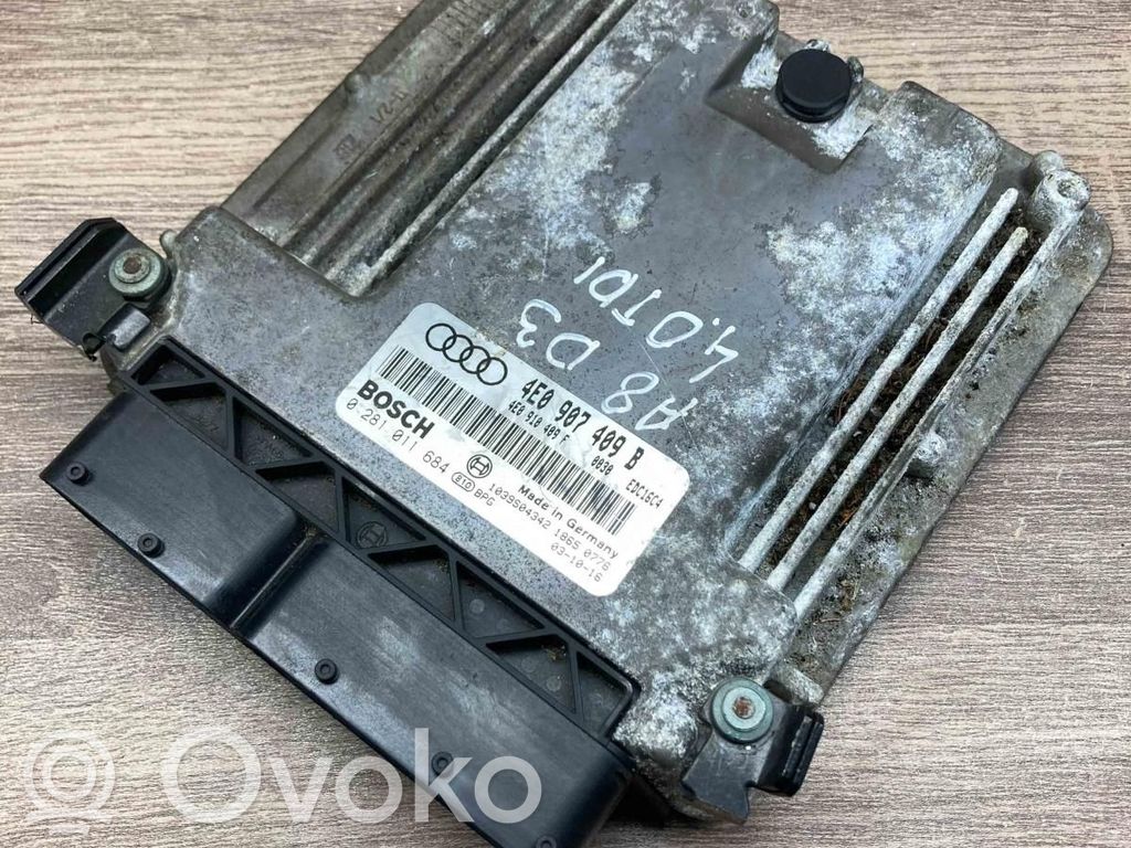 Engine control unit/module ECU   4E0907409B,0281001684