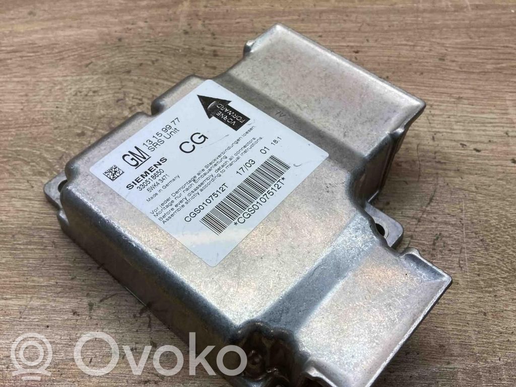 Opel Signum Module de contrôle airbag