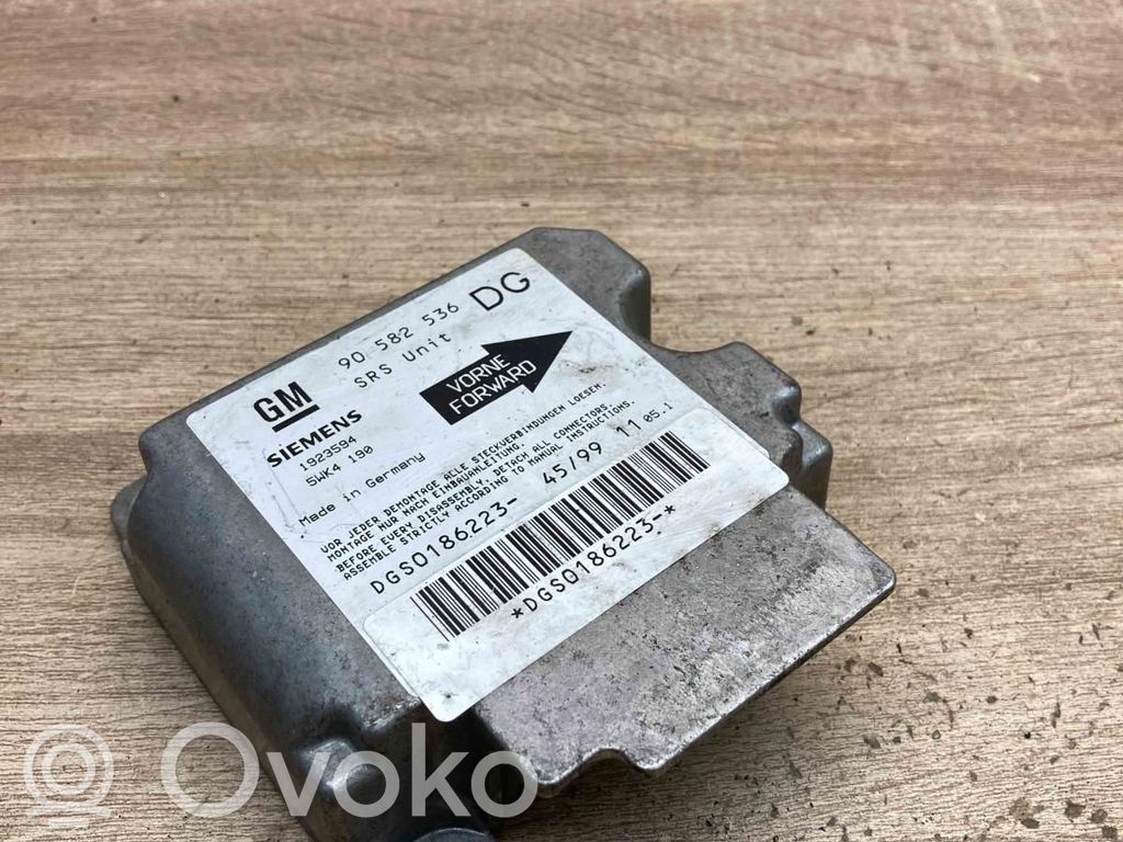 Centralina/modulo airbag   90582536,1923594