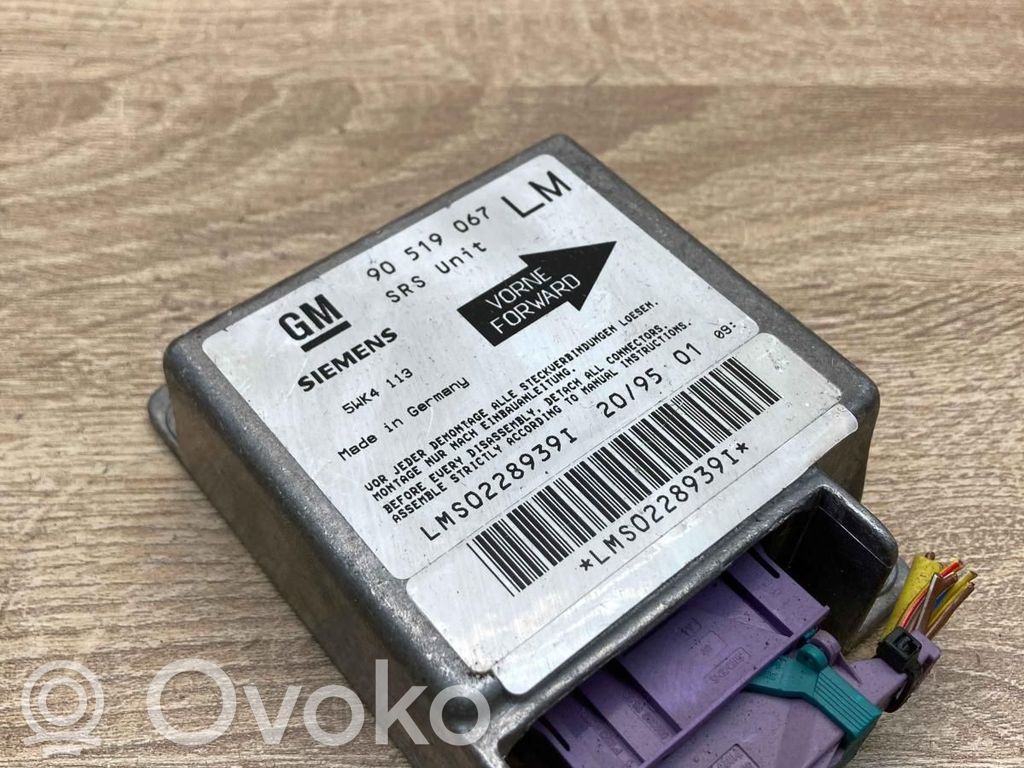 Opel Astra F Unitate/modul de comandă airbaguri 