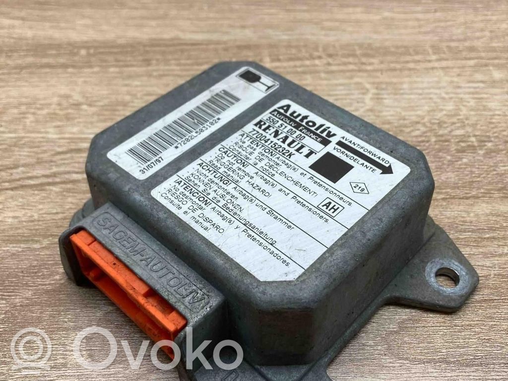 Renault Scenic I Unidad de control/módulo del Airbag 