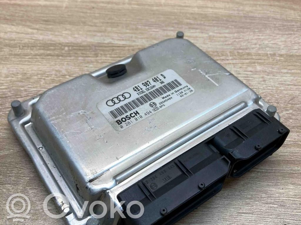 Unidad de control/módulo ECU del motor   4B1907401D,0281010494