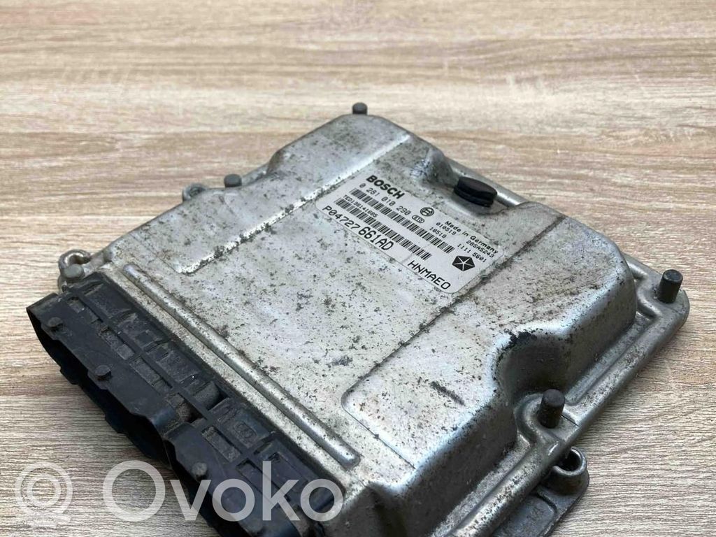 Engine control unit/module ECU   P04727661AD,0281010290