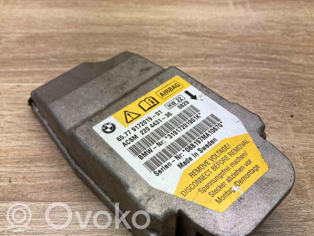 Unidad de control/módulo del Airbag   9172019,917201901