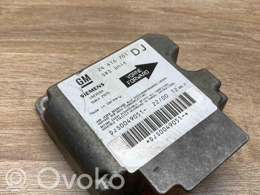 Opel Vectra B Unitate/modul de comandă airbaguri 