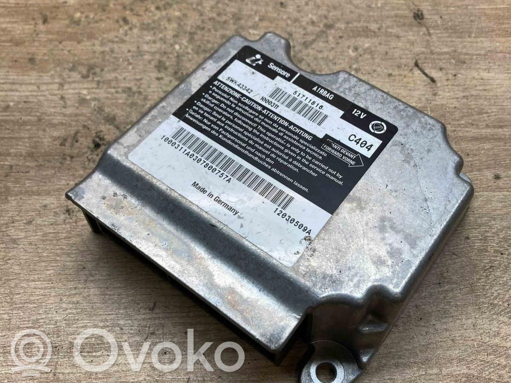 Fiat Stilo Sterownik / Moduł Airbag 