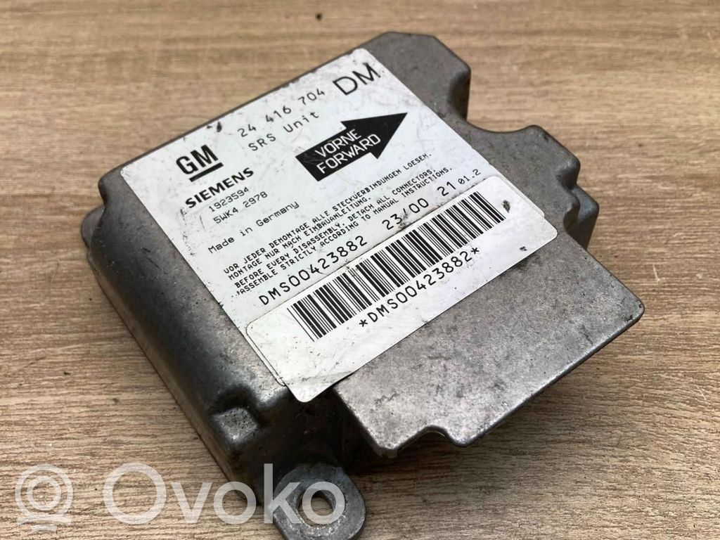 Centralina/modulo airbag   24416704,5WK2978,DM