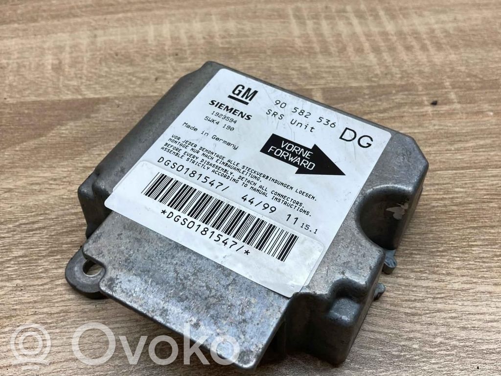 Centralina/modulo airbag   90582536,5WK4190