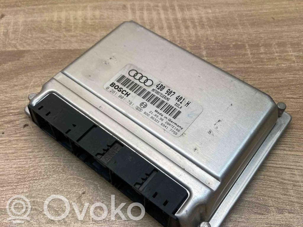 Engine control unit/module ECU   4B0907401H,0281001781