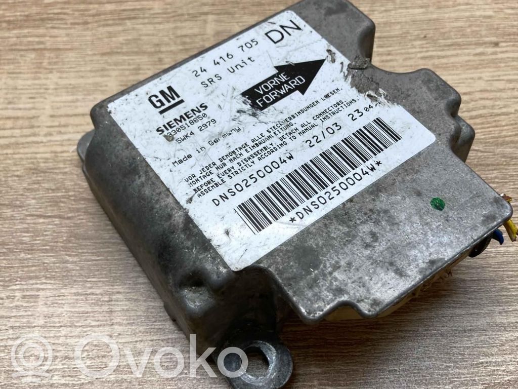 Opel Astra G Unitate/modul de comandă airbaguri 