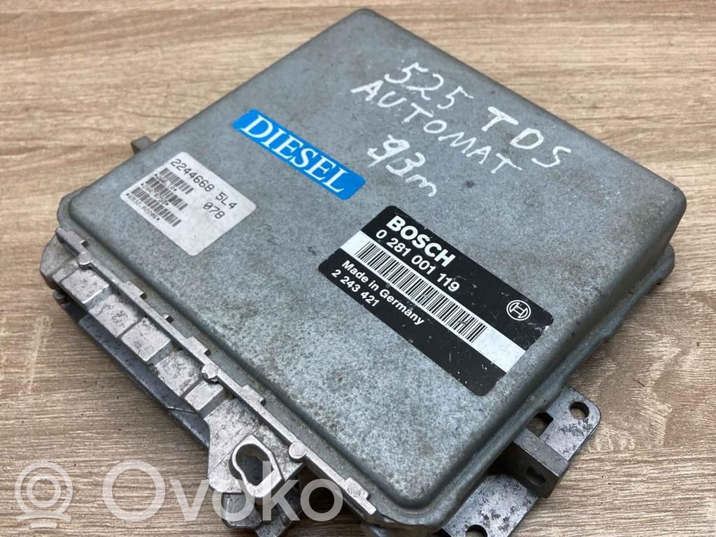 BMW 5 E34 Unité de commande, module ECU de moteur 