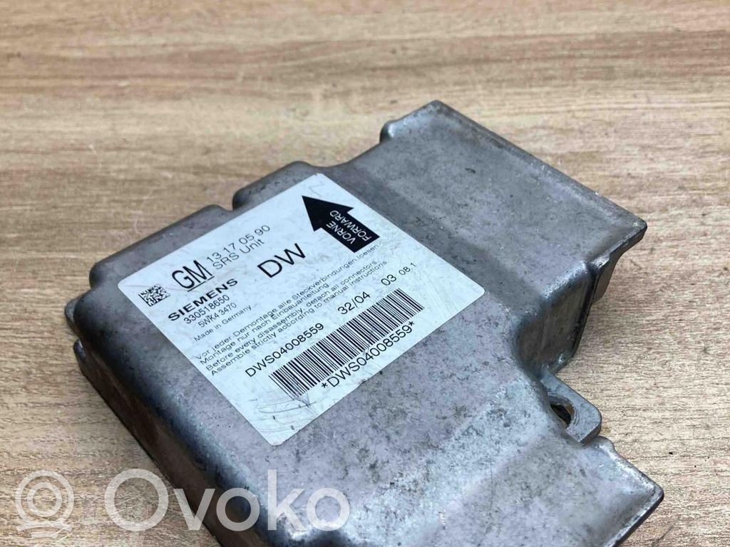 Opel Zafira A Centralina/modulo airbag 