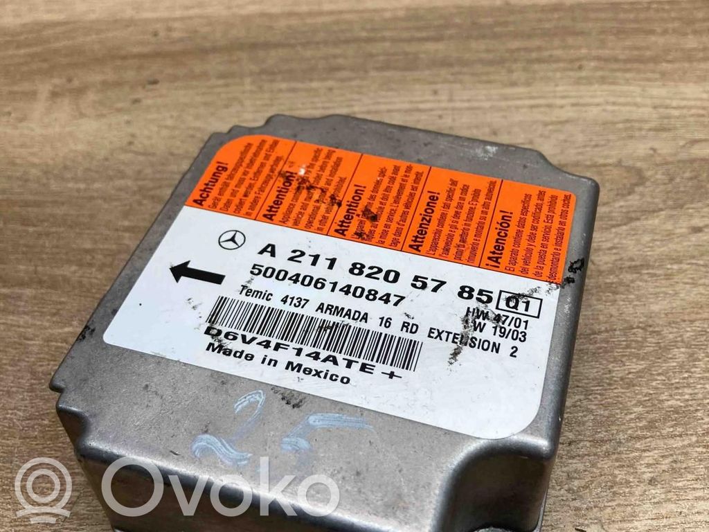Sterownik / Moduł Airbag   A2118205785,500406140847