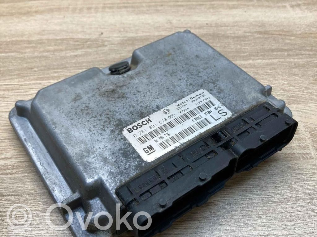 Opel Astra G Motora vadības bloka ECU 