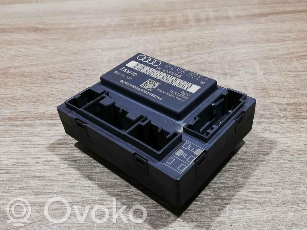 Audi A6 S6 C6 4F Unitate/modul comandă uși 