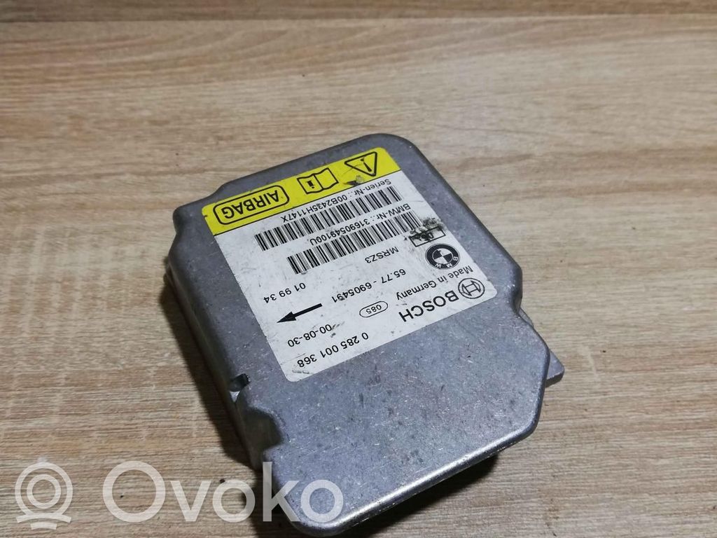 BMW 3 E46 Unitate/modul de comandă airbaguri 