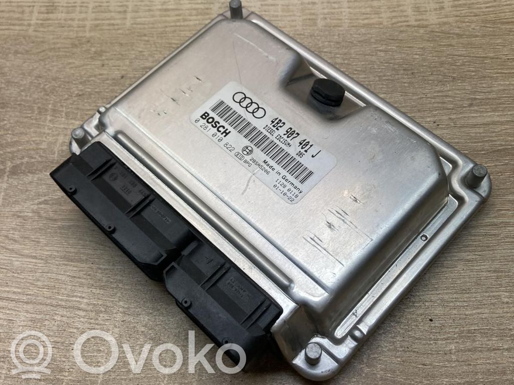 Engine control unit/module ECU   4B2907401J,0281010822