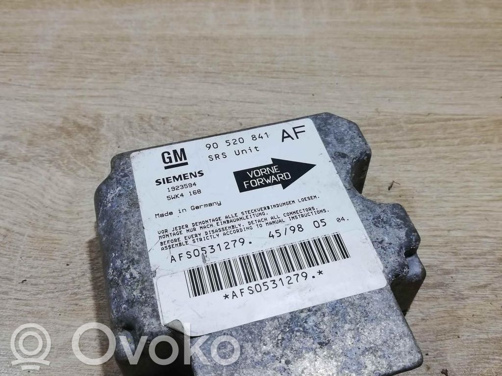 Opel Astra F Sterownik / Moduł Airbag 