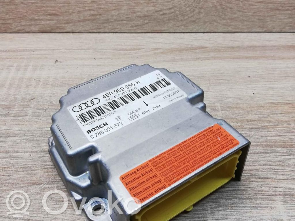 Unidad de control/módulo del Airbag   4E0959655H,0285001672