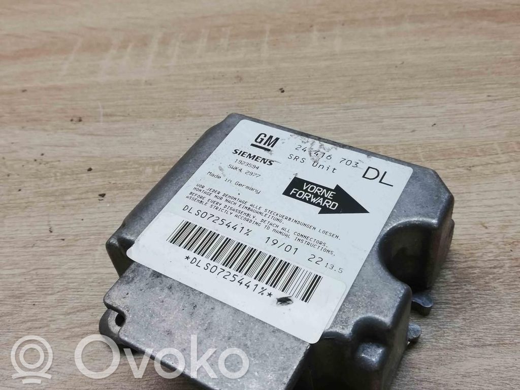 Opel Astra G Centralina/modulo airbag 