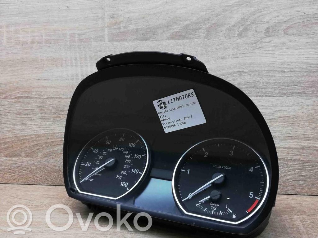 BMW 1 E81 E87 Velocímetro (tablero de instrumentos) 
