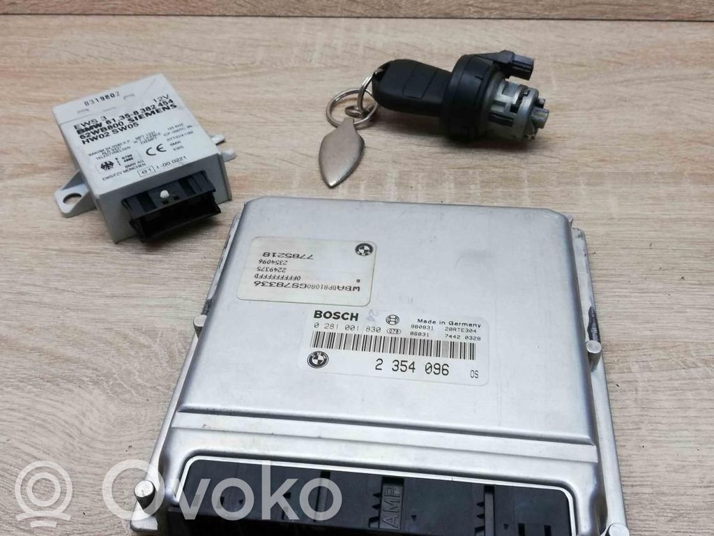 BMW 5 E39 Juego de cerradura y set ECU del motor 