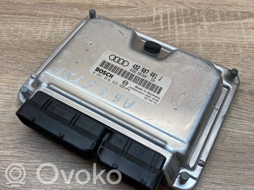 Engine control unit/module ECU   4B2907401J,0281010822