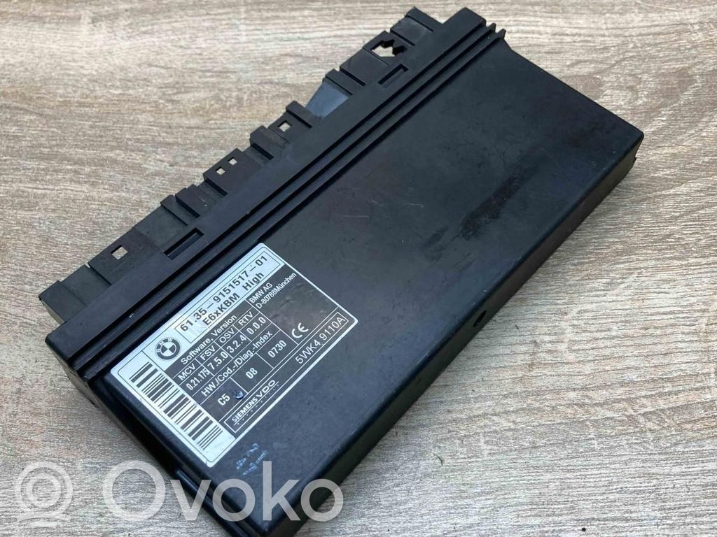 BMW 5 E60 E61 Unidad de control/módulo de carrocería central 