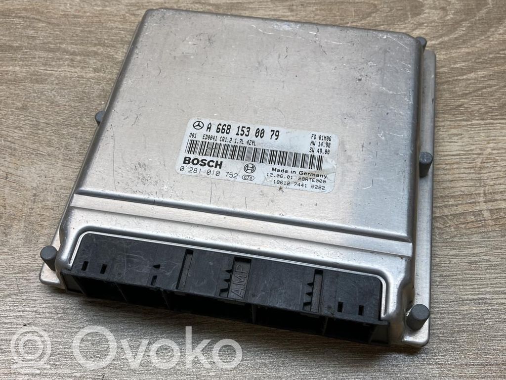 Mercedes-Benz A W168 Unité de commande, module ECU de moteur