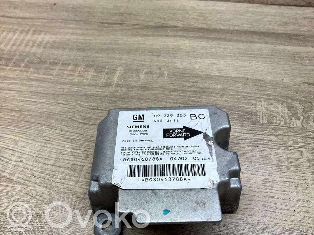 Opel Zafira A Unitate/modul de comandă airbaguri 