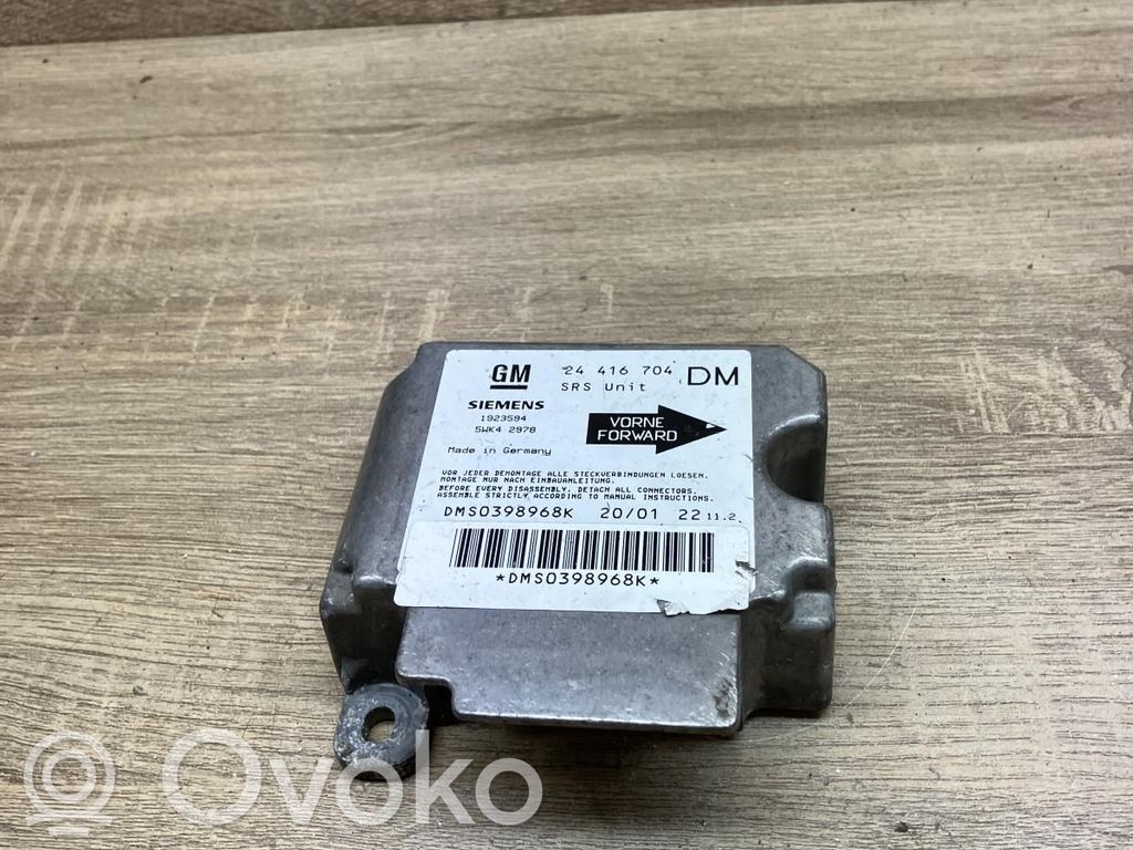 Opel Zafira A Centralina/modulo airbag 
