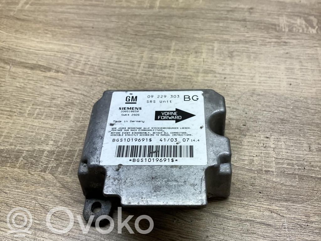 Opel Zafira A Centralina/modulo airbag 