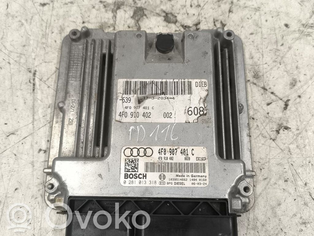 Engine control unit/module   4F0907401C,0281013318