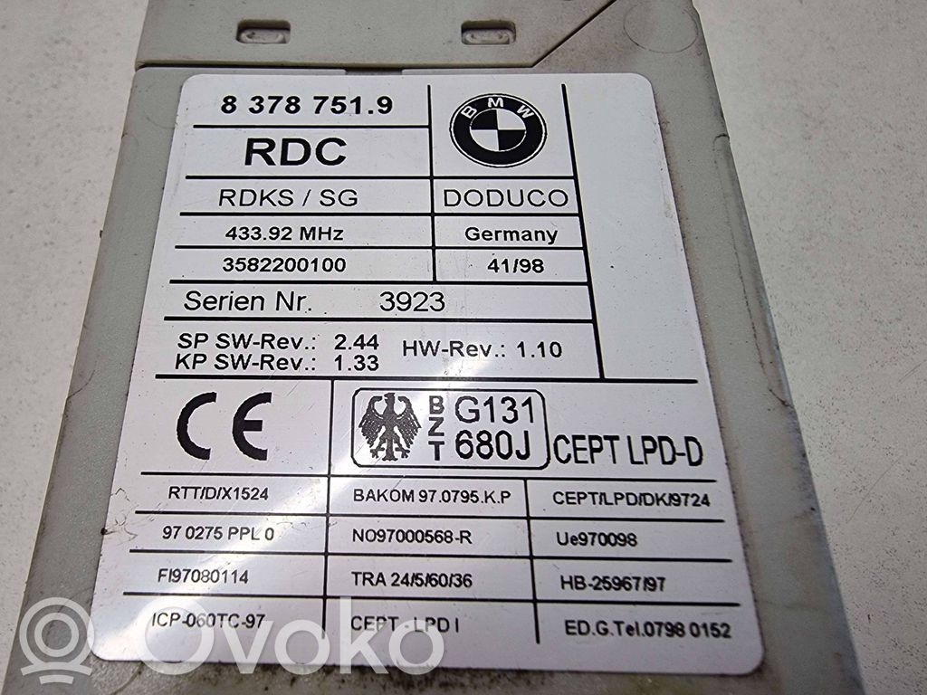 BMW 5 E39 Immobilizer control unit/module 