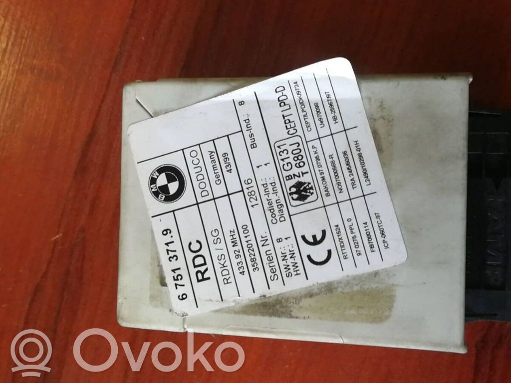 BMW X5 E53 Tire pressure control unit 
