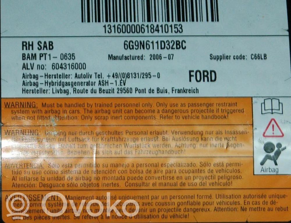 Ford Galaxy Airbag del asiento 