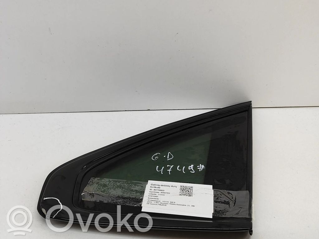 Volvo S90, V90 Finestrino laterale posteriore 