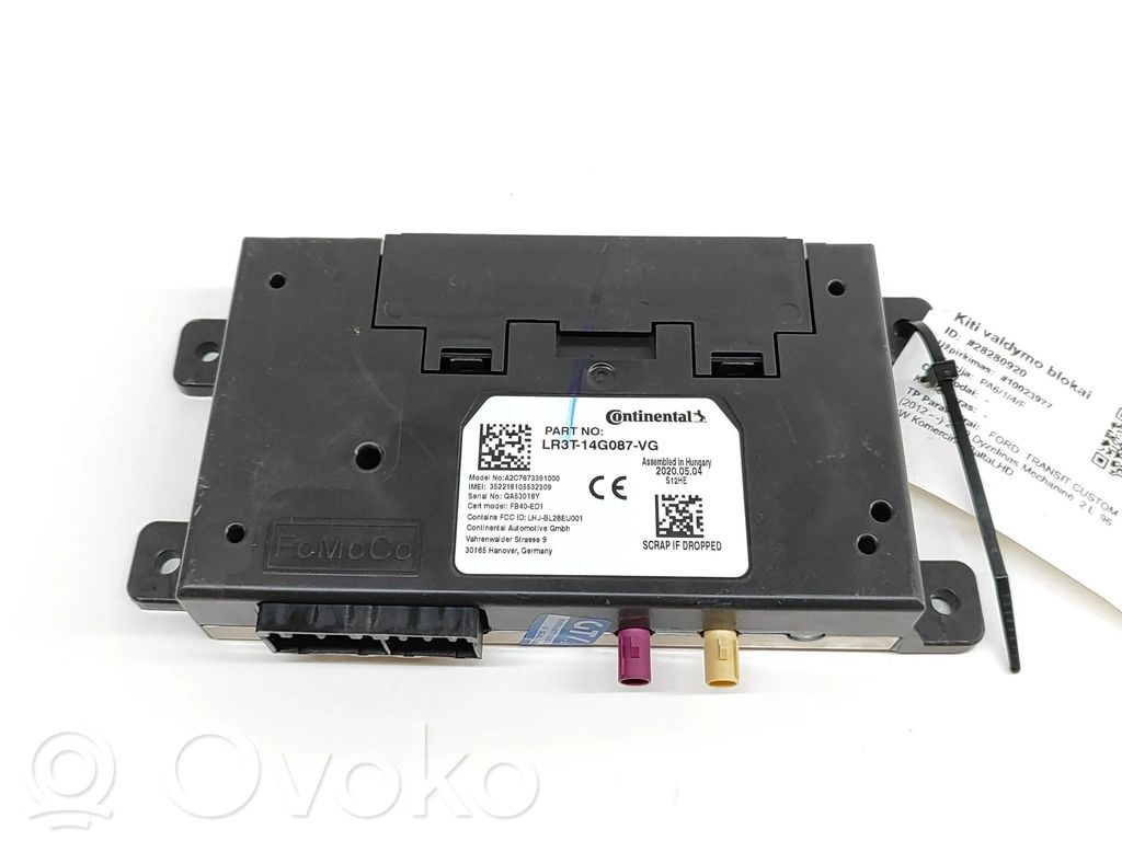 Ford Transit Custom Bluetooth control unit module 