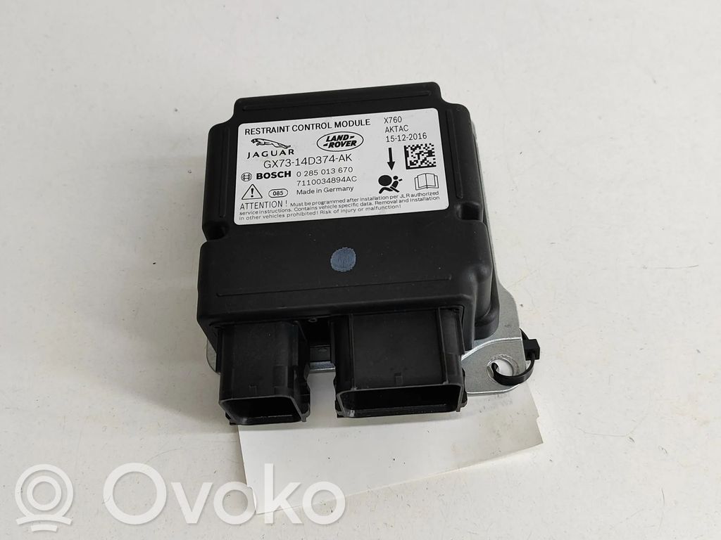 Centralina/modulo airbag   0285013670,GX7314D374AK