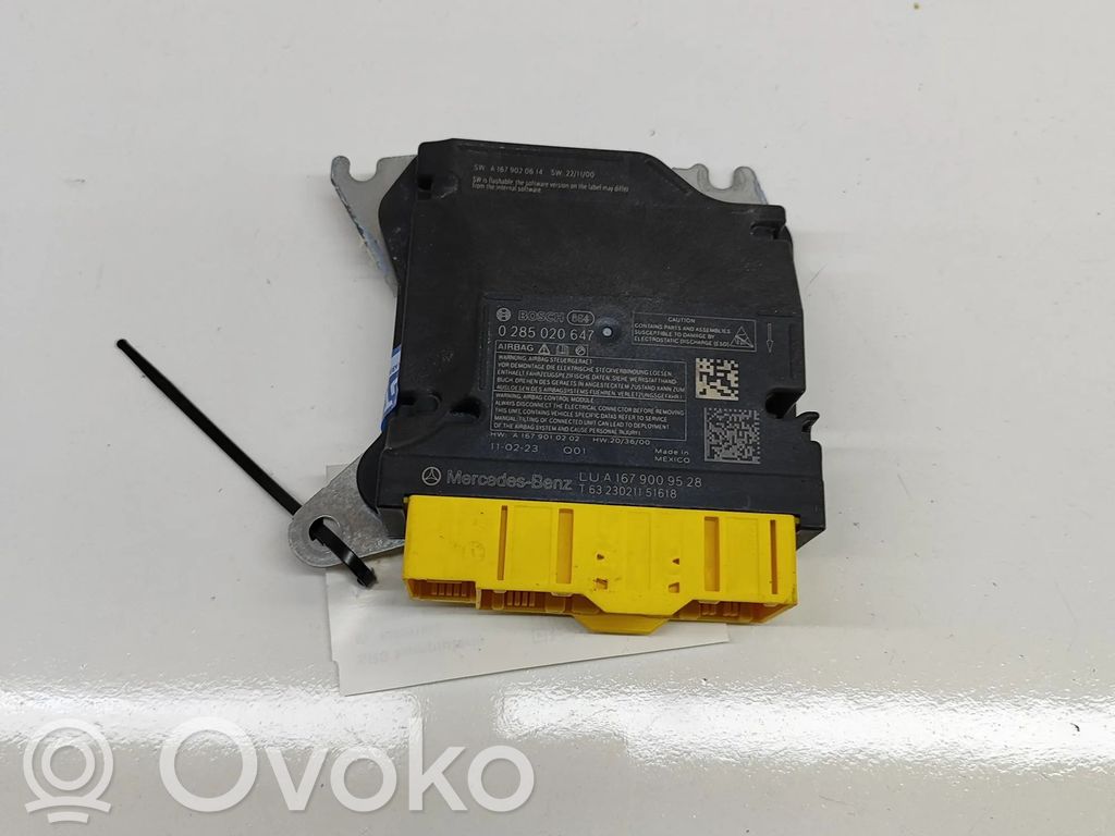 Sterownik / Moduł Airbag   A1679010202,0285020647,A1679009528,A1679020614
