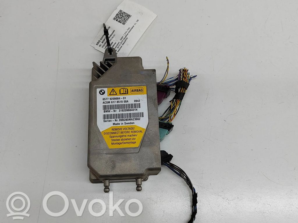 BMW 7 F01 F02 F03 F04 Unitate/modul de comandă airbaguri 