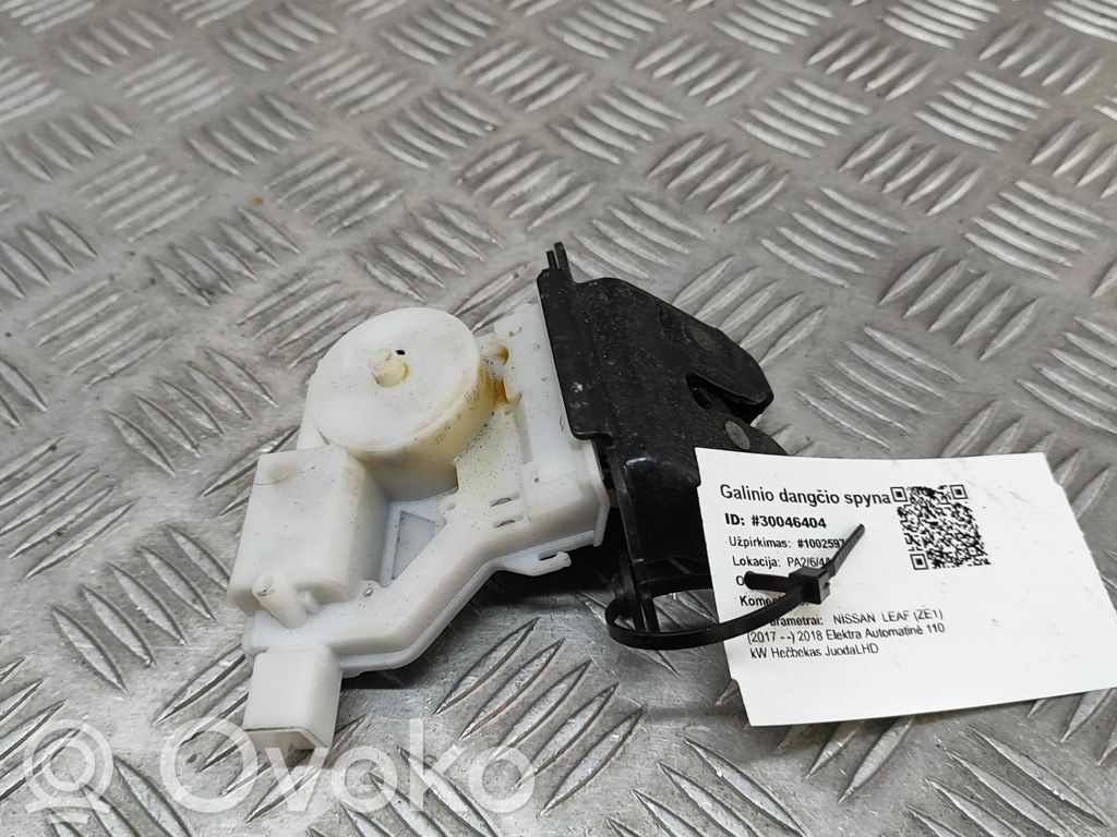 Nissan Leaf II (ZE1) Blocco/chiusura/serratura del portellone posteriore/bagagliaio