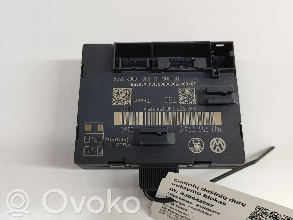 Unité de commande module de porte   7N0959795A,7N0959794C