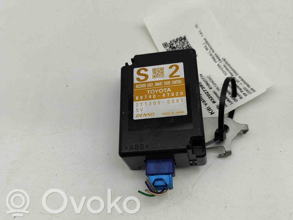 Toyota Prius (XW30) Moduł / Sterownik systemu uruchamiania bezkluczykowego 