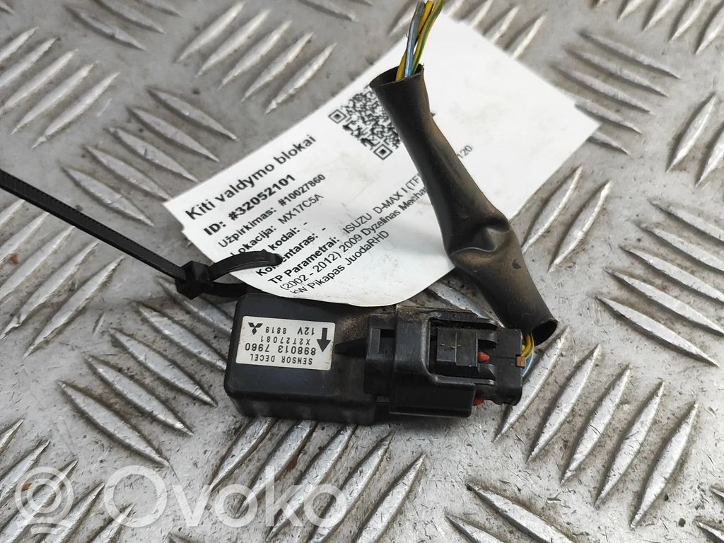 Isuzu D-Max Airbag deployment crash/impact sensor 