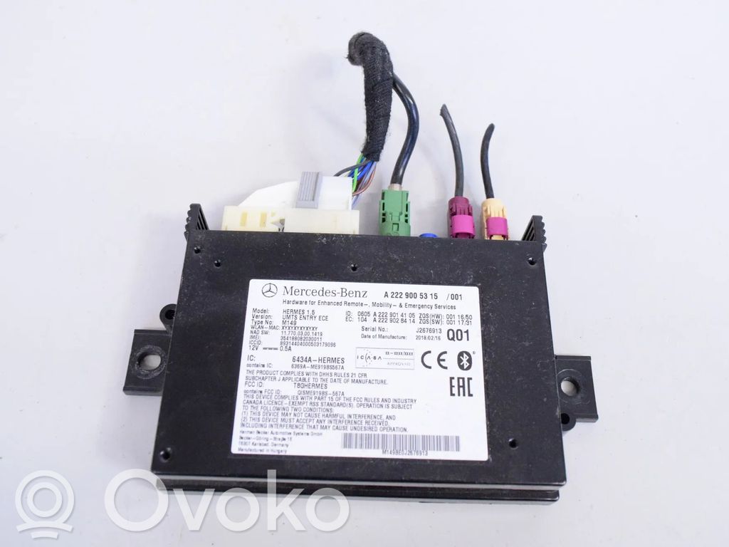 Mercedes-Benz A W176 Module unité de contrôle Bluetooth