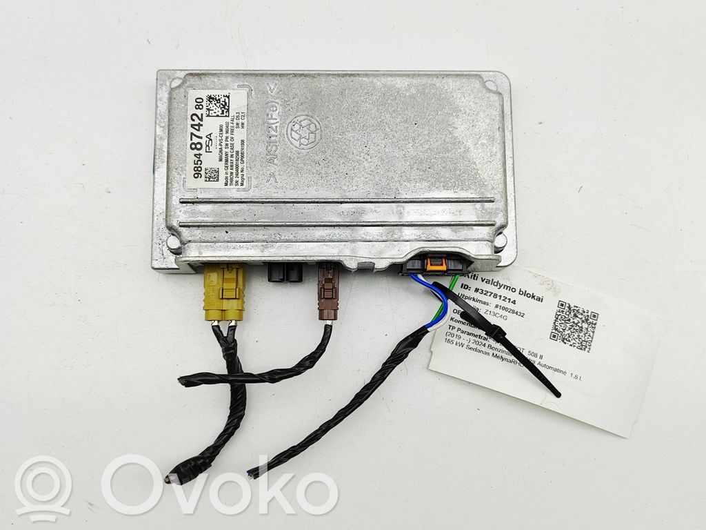 Peugeot 508 II Video control module 